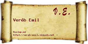 Veréb Emil névjegykártya